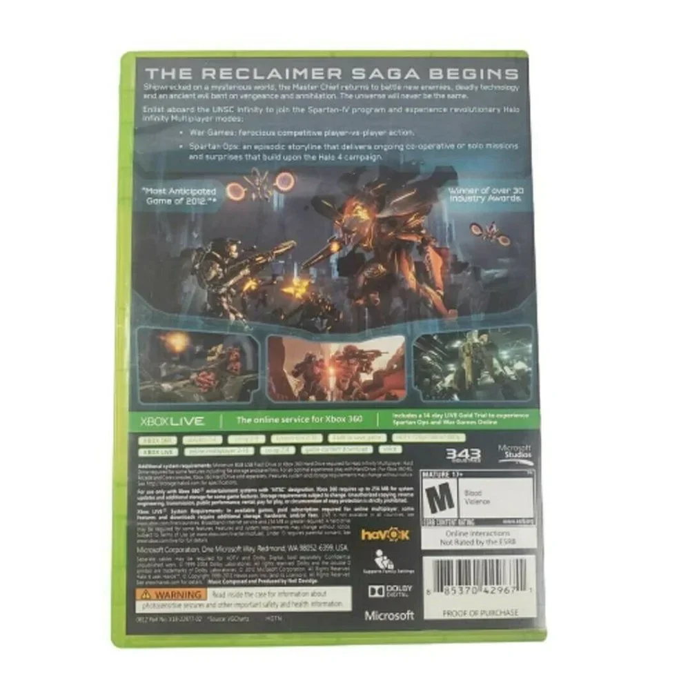 Microsoft Xbox 360 Halo 4 Video Game (2-disc, 2012)